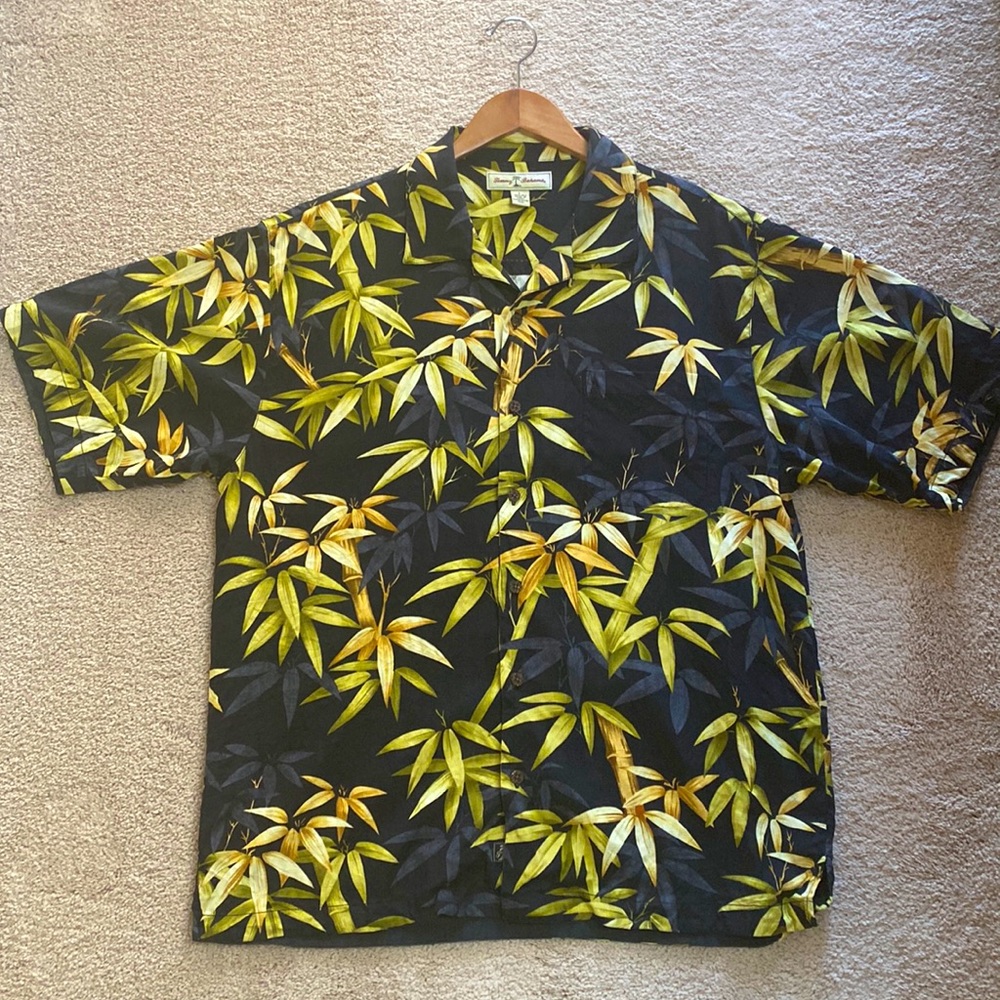 Tommy Bahama Bamboo Print Silk Shirt